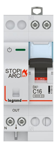 Interruptor Dx3/stop Arc 1p+n 16a/6ka Ref 415913 Legrand Color Blanco