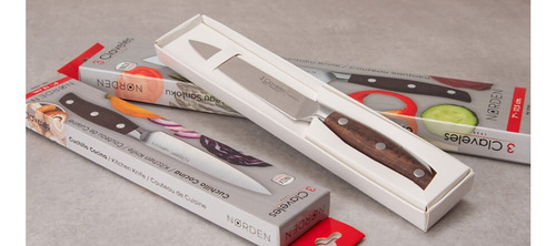Cuchillo Cocinero Forjado 3 Claveles Norden 20cm Color Plateado