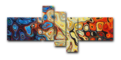 Cuadro Decorativo Canvas 5pz 120x50 Arte Abstracto