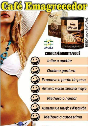 Kit Café Marita Emagreça Fácil 1café +1pote Balas 