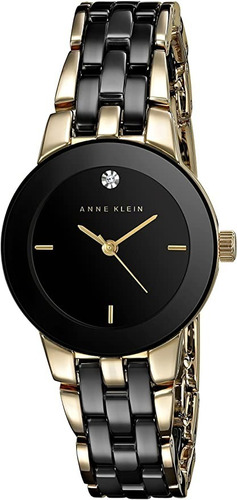 Reloj Mujer Anne Klein Cristal Mineral 30 Mm Ak/1610bkgb