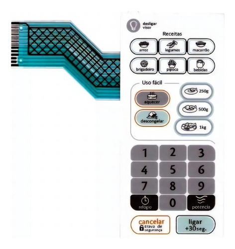 Membrana Teclado Microondas Cms26