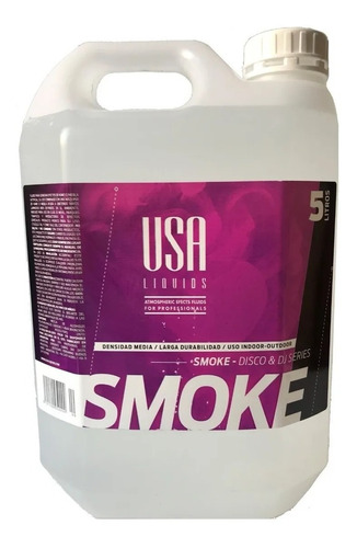 Liquido De Humo Usa Liquids Smoke 5litros Linea Disco Dj 6pa