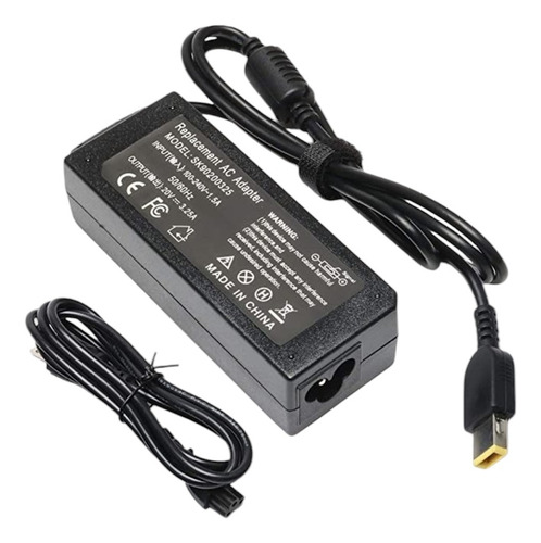 Cargador Computadora Lenovo 20v 4.5a Punta Cuadrada Negro