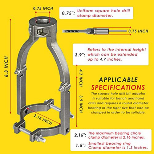 Adaptador De Broca De Furo Quadrado Para Instalação E Desmon