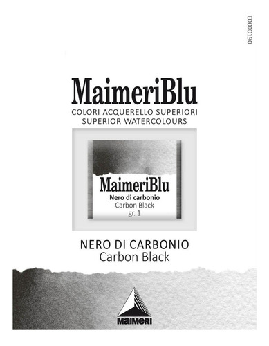 Aquarela Maimeri Blu Pastilha Gr.1 537 Carbon Black 1,5ml