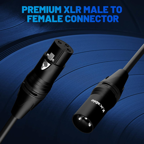 Cable De Micrófono Xlr De 250 Pies, Parche C Duradero Y Flex
