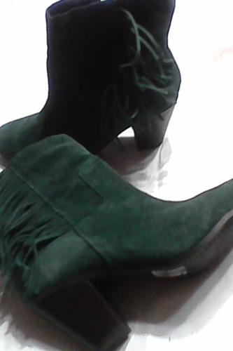Vía Uno -botas Verdes Gamuza -modelo Chayanne -caña Media 