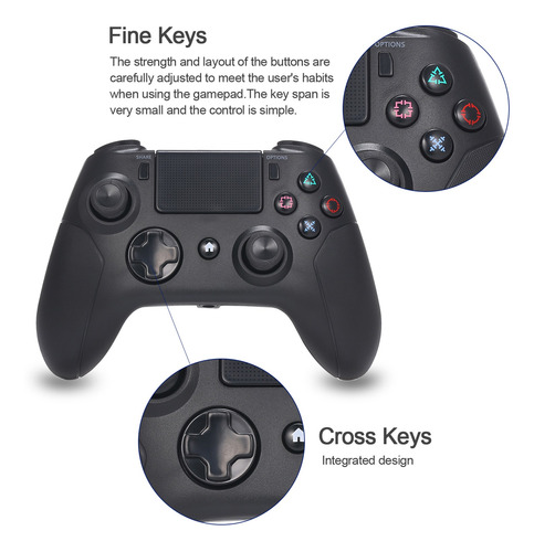Imagem 9 de 9 de Controle De Jogo Para Ps4 Sem Fio Bt Gamepad Controle Remoto