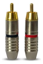 Comprar Kit Com 2 Conectores u002F Plugs Rca 6mm (ponta Banhada A Ouro)