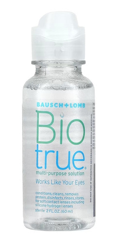 Bio True 60ml Solución Para Lentes De Contacto + Estuche