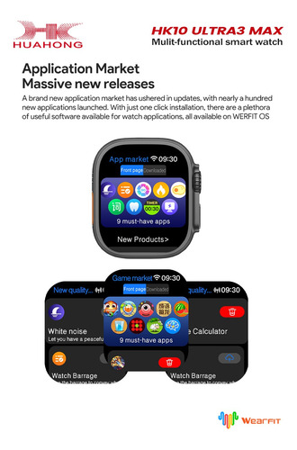 Hk10 Ultra 3 Max Smart Watch Pantalla Amoled 2gb Robot Ai Album Y Musica Local Reloj Inteligente Compatible Con Android Y iPhone