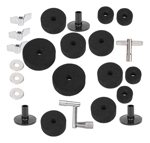 23pcs Kit De Platillo De Almohadilla De Tambor Sin Deslizami