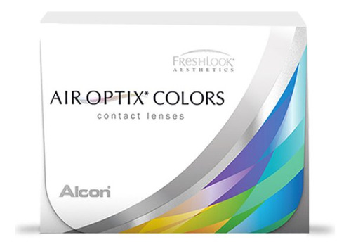 Lentes De Contacto Air Optix Colors Sin Graduación Color Azul