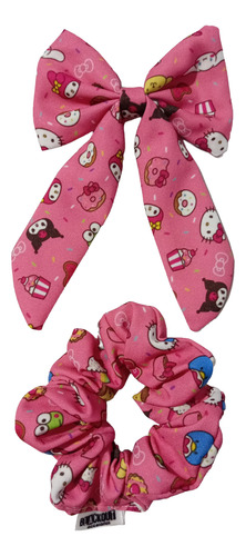 Lazo Traba Pinche Cabello + Scrunchie Hello Kitty
