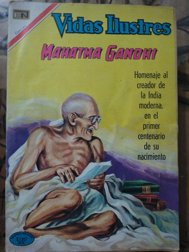 Mahatma Gandhi En Vidas Ilustres Comic Especial Novaro 1969