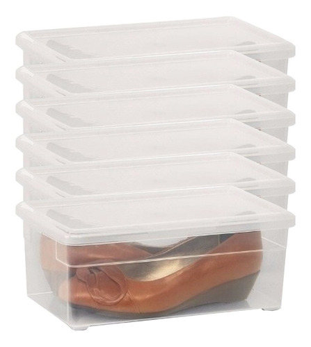 Caja Organizador Plastico Apilable Tapa Taper 5 Litros X6 Colombraro