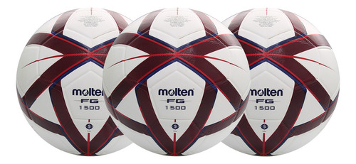 2 Pzas Balón Fútbol Molten Forza Laminado F5g1500 #5 Color Blanco