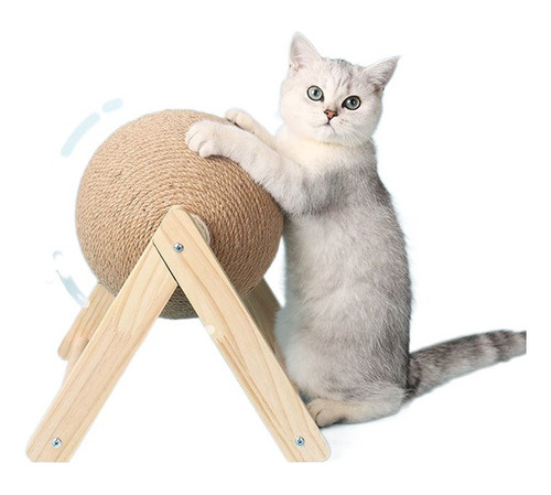 Bola Rascadora De Madera Para Gatos Para Afilar Garras