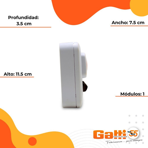 Imagen 6 de 8 de Variador De Velocidad De Ventilador De Techo 5 Vel Gatti