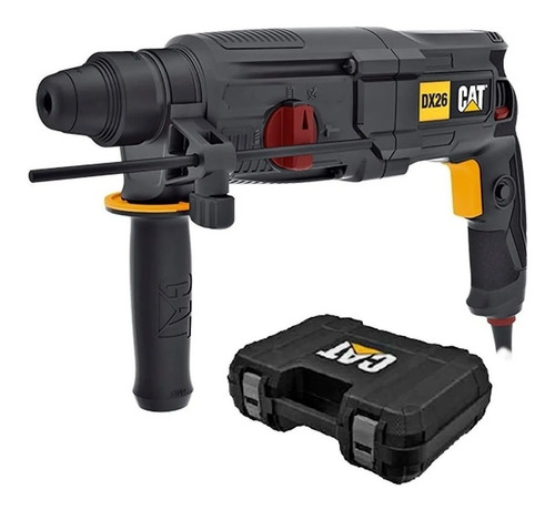 Imagen 3 de 3 de Rotomartillo electroneumático CAT DX26 negro y amarillo frecuencia de 50Hz/60Hz con 800W de potencia 220V-240V
