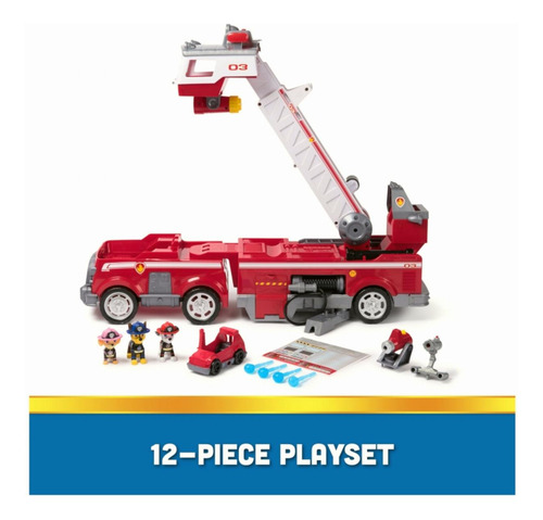 Paw Patrol Camión De Bomberos Ultimate Rescue Con Escalera