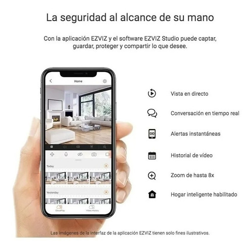 Imagen 7 de 7 de Camara Wifi Ip Ezviz Lc1c 1080p Exterior Sirena Reflector