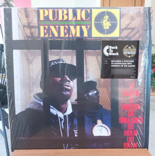 Lp Public Enemy - It Takes A Nation Of Millions To Hold Us Edição Limitada Back To Black - Hip Hop Heroes