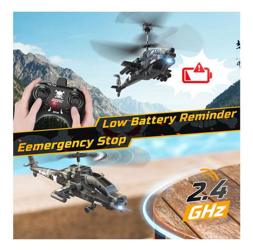 Deerc Apache Rc Helicopter Para Niños Y Adultos, Juguete De
