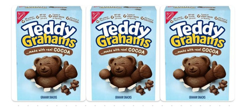 Teddy Grahams Cocoa Graham Snacks, 283 G C/u (3 Pz)