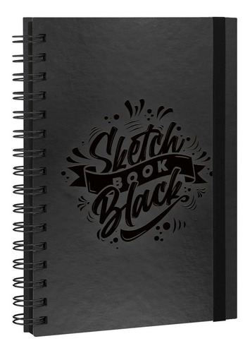 Sketchbook Black Caderno De Desenho Folhas Pretas 15x21 120g Cor Não aplica
