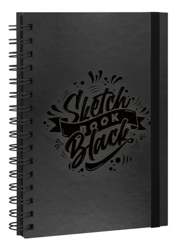 Sketchbook Black Cuaderno De Dibujo Hojas Negras 15x21 120g Color No aplica