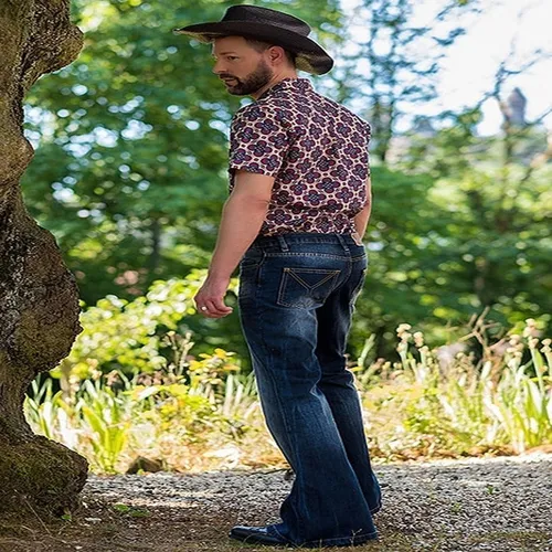 Pantalones vaqueros acampanados hombre cheap