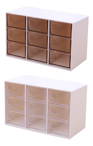 Mini Caja De Almacenamiento De Plástico Para Escritorio Con