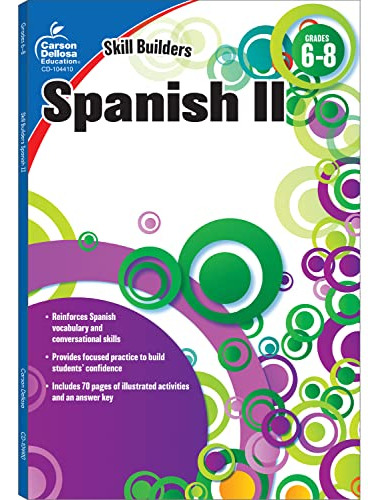 Book : Carson Dellosa | Skill Builders Spanish 2 Workbook |
