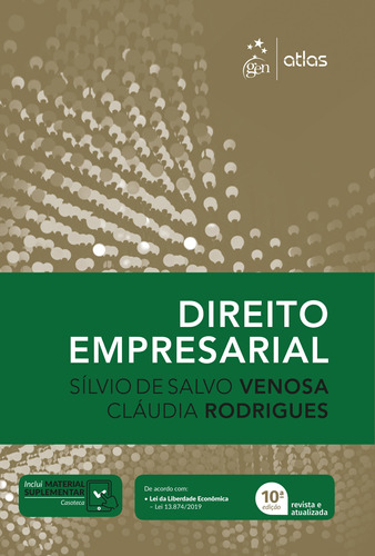 Direito empresarial, de Venosa, Sílvio de Salvo. Editora Atlas Ltda., capa mole em português, 2020