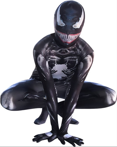 Disfraz Infantil Traje Entero Manos Máscara! Exclusivo Venom