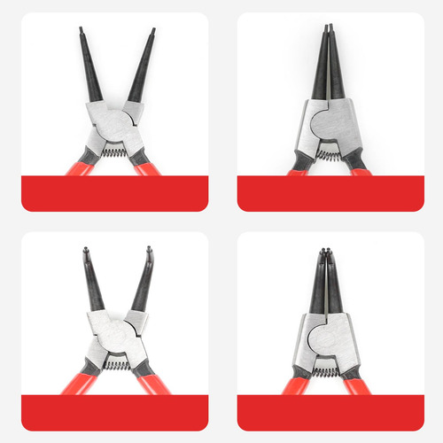 Juego De 4 Alicates Para Anillos De Retención De 7\ Con