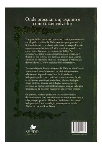 Enciclopédia Temática Da Bíblia - Shedd Publicações