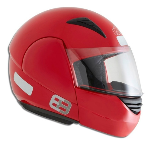 Capacete Moto Robocop Ebf Modelo E08 Solid 56 Vermelho