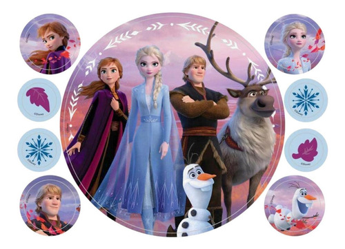 Wilton Hoja Azucar Decorar Pastel Frozen 2 Elsa Olaf Princes