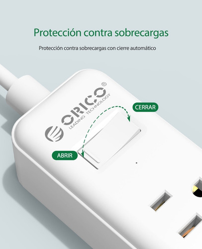 Imagen 4 de 8 de Barra Multicontacto 6 Enchufes Extensión Supresor De Picos