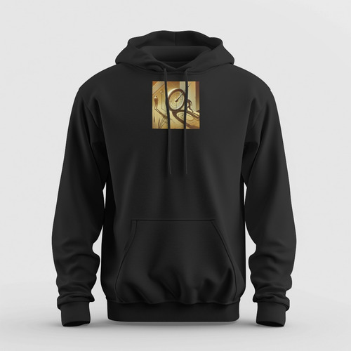 Sudadera Con Capucha Para Hombre Hoodie Negro Tiemposretro