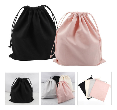 2 Bolsas De Lona Con Cordón De 25x30 Cm, Juguetes De