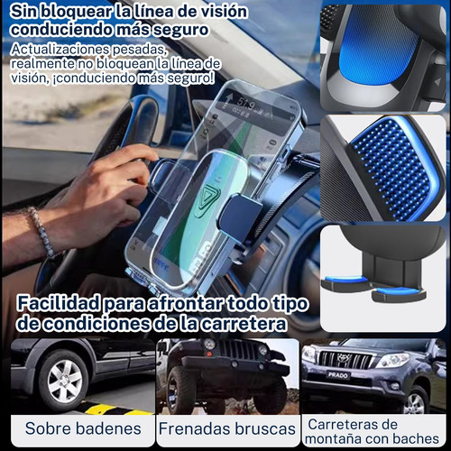 Soporte Para Celular Auto Ajustable 360o Con Estable Ventosa