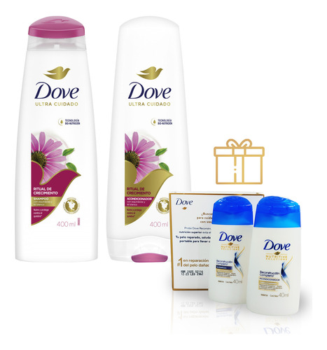 Dove Ritual Crecimiento Shampoo + Acondicionador + Regalo