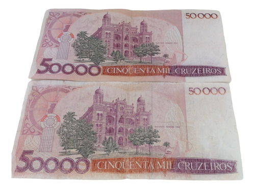 L-2441 C-173/174 2 Cédulas Diferentes Cr$ 50.000 Originais (Usado)