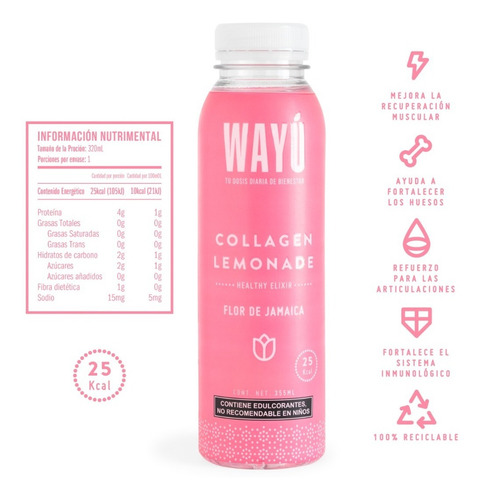 Colageno Lemonade Wayú Jamaica 12pack