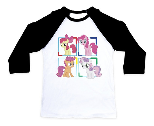 Playera Estampada Manga Raglan 3/4 My Litle Pony 194