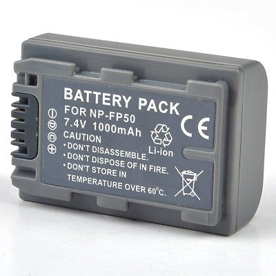 Imagen 5 de 6 de 2 X Np-fp50 Npfp50 Videocámara Batería Para Sony Np-fp51 Fp7